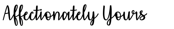 Affectionately Yours font preview